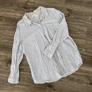 Old Navy Blue Stripe Button Up